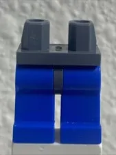 Lego Piece Part Minifigure Solid Blue Legs with Gray Waist!