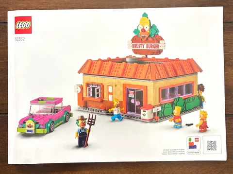 LEGO Krusty Burger Simpsons (10352) Instruction Manual Book ONLY