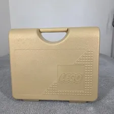 Vintage 1997 LEGO Metallic Gold Carrying Case Storage Box Container Clean
