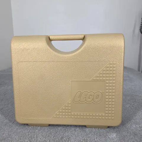 Vintage 1997 LEGO Metallic Gold Carrying Case Storage Box Container Clean