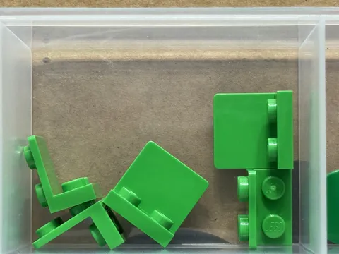 LEGO Parts - Bright Green Bracket 1 x 2 - 2 x 2 Inverted - No 99207 - QTY 5