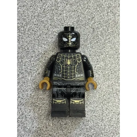 LEGO Spider-Man Minifigure Black and Gold Suit No Way Home Marvel Super Heroes