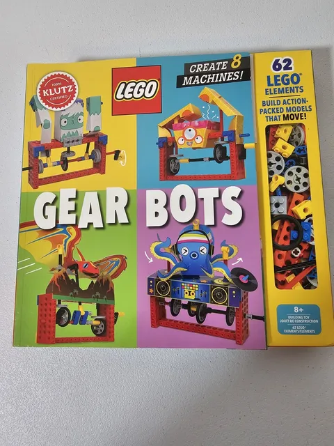 LEGO Klutz Gear Bots Book Set 62 Pieces 8+ Brick Separator 860345