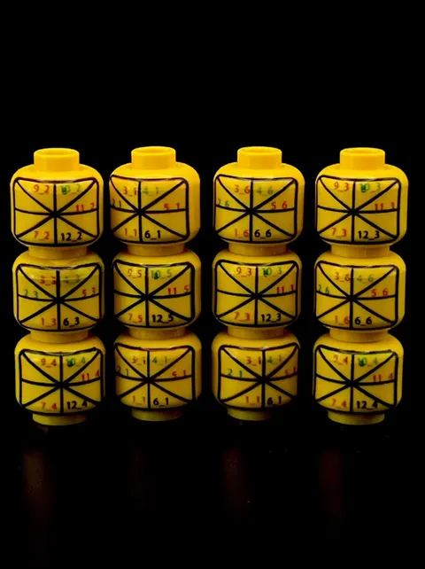 Lego Printer Alignment Minifigure Head Rare Test Print Prototype Error Misprint