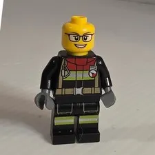 LEGO Minifigure Small Black Yellow Excellent cty0640