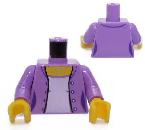 LEGO Minifigure Torso Lavender Purple Female Open Jacket Necklace 10257 6152450