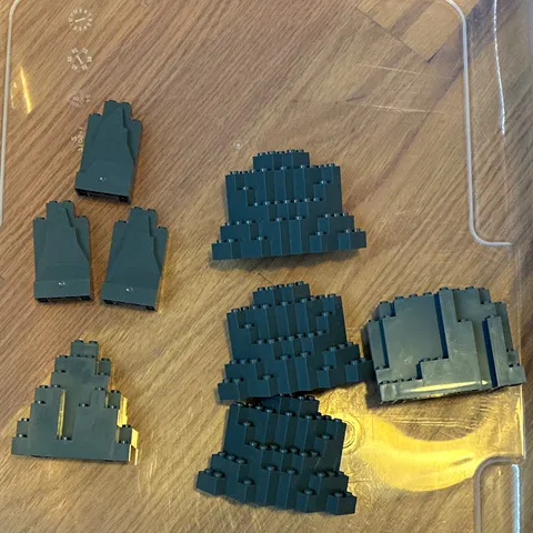 LEGO Dark Gray Rock Wall Panel Parts Lot 8 pcs. MURP, BURP, and LURPs