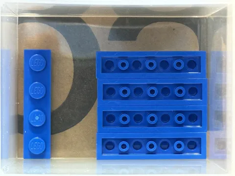 LEGO Parts - Blue Plate 1 x 4 - No 3710 - QTY 5