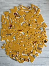 LEGO BRIGHT LIGHT ORANGE LOT 250 PCS 2X2 2X4 1X6 1X4 1X2 TILE PLATE VARIETY