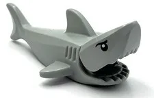 Lego New Light Bluish Gray Shark w/ Rounded Nose and Debossed Gills Part