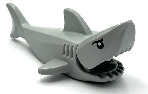 Lego New Light Bluish Gray Shark w/ Rounded Nose and Debossed Gills Part
