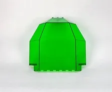 LEGO 2409 Panel 10x10x12 Quarter Dome Trans-Green From Set 6199