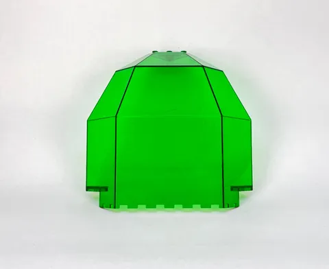 LEGO 2409 Panel 10x10x12 Quarter Dome Trans-Green From Set 6199