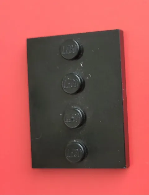 LEGO 88646 BLACK Tile, Modified 3x4 w/ 4 Studs in center ⛭ 1pc