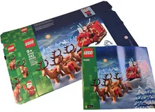 LEGO Seasonal 40499 Santa's Sleigh BOX & BOOK ONLY New! ✨Ships Carefully & Flat