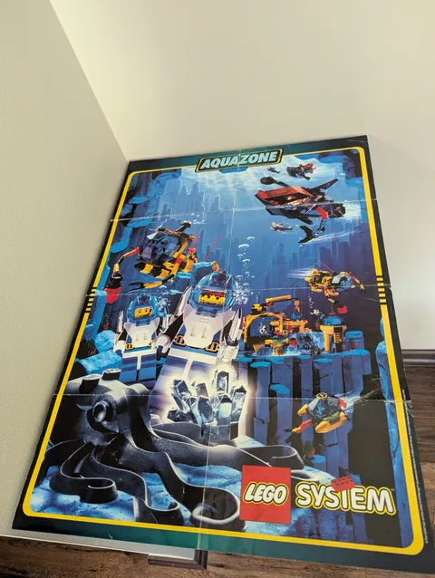 Vintage (1995) LEGO Large AQUAZONE Poster - 16 x 23 inches - RARE!
