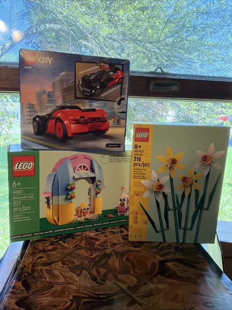 Lego Bundle 40747 - 40682 - 60486 Easter Bundle And EV Supercar - Factory Sealed