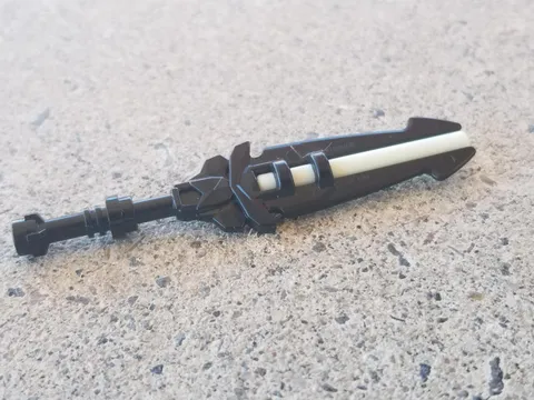 LEGO Minifigure Warrior Knight Weapon Long Sword Hilt Battle Blade Glow/Dark
