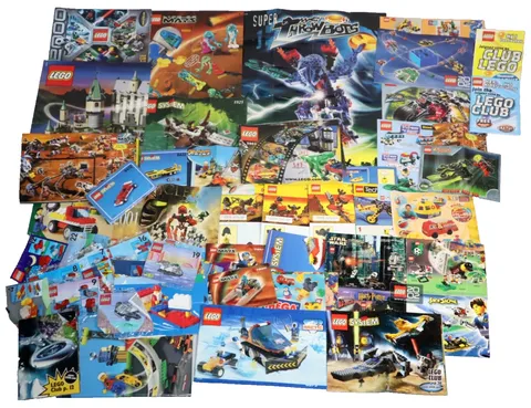 HUGE VTG LEGO LOT 50+ INSTRUCTION MANUALS BROCHURES CATALOGS PAMPHLETS STAR WARS