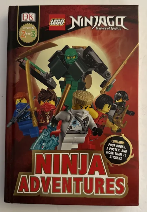 LEGO Ninjago Ninja Adventures Book 4-in-1 Poster + 25 Stickers Hardcover DK Kids
