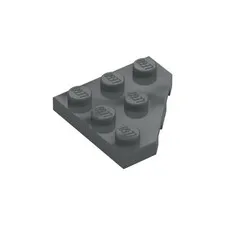 LEGO 12x Dark Bluish Gray Wedge, Plate 3 x 3 Cut Corner inv.616