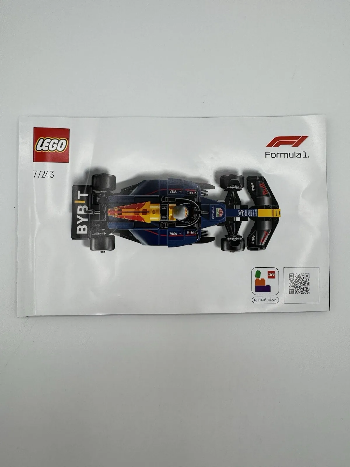 Lego 2025 Formula 1 Red Bull Oracle Racing Car 77243 Instruction Manual Only