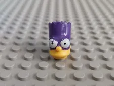 Lego 71009 Bart Simpson Bartman Minifigure Head - Used
