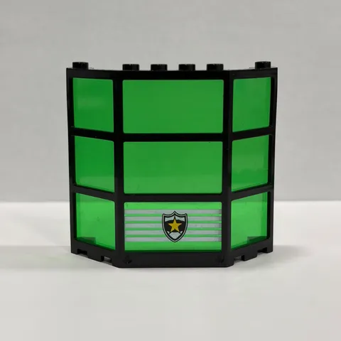 Lego Window 3x8x6 Bay with Fixed Trans-Brown Glass + Yellow Star Police (30185)