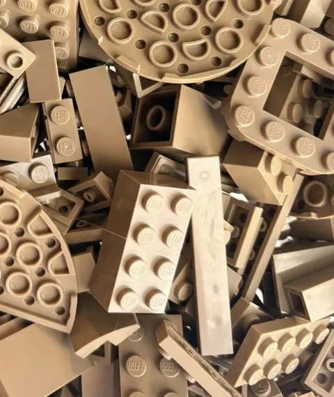 DARK TAN Lego Lot By Color  1/2 LB Pound 200 Pieces Sorted Bulk SAVE!