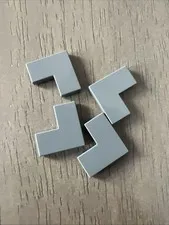 LEGO 14719 Dark Bluish Gray Tile 2 x 2 Corner 4 Pieces