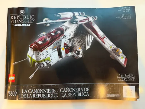 INSTRUCTIONS ONLY - LEGO Star Wars 75309 Republic Gunship Manual Book Only