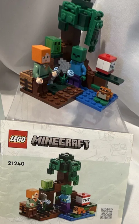 LEGO Minecraft 21240 The Swamp Adventure 65pc Complete Set No Box Alex 2023
