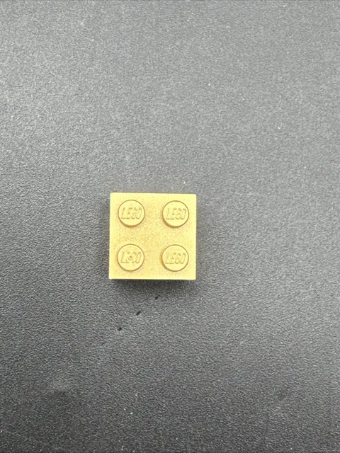 LEGO Metallic Gold 2x2 Brick - Part Number 3003