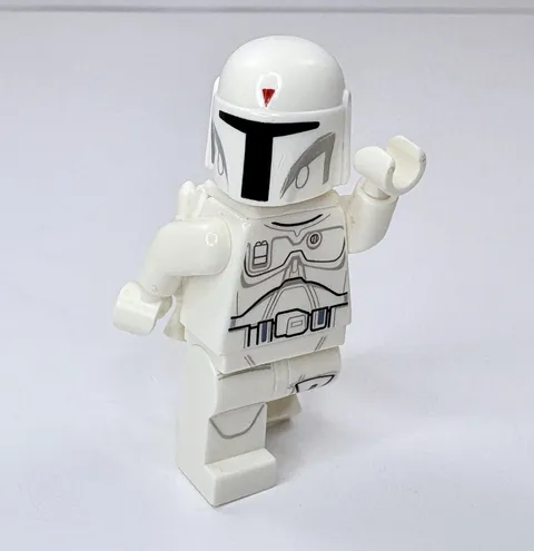 LEGO Star Wars Boba Fett White Prototype Minifigure w/Helmet & Jet pack