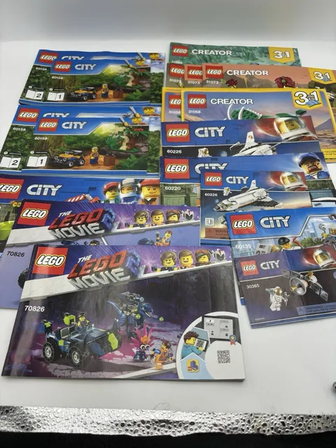 Lego Lot Of 14 Lego City & Creator Manuals -31088,31073,31058