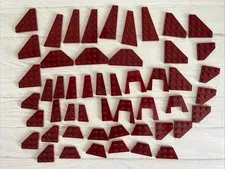 LEGO LOT DARK RED 51 PCS 4X4 3X3 3X6 WING WEDGE PLATE VARIETY BUILDING PIECES