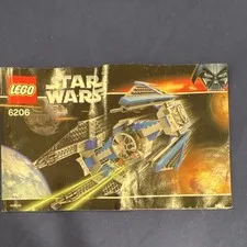 LEGO Star Wars 6206 Tie Interceptor Building Kit. Used, No box. Instructions.