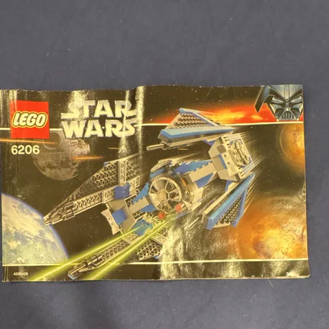 LEGO Star Wars 6206 Tie Interceptor Building Kit. Used, No box. Instructions.
