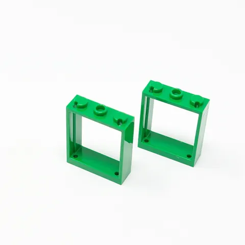 51239 LEGO Parts Window 1x3x3 Flat Front (No Glass) GREEN (2)