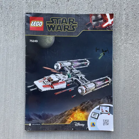 LEGO Book 75249 Stars Wars Resistance Y-Wing Starfighter Instruction Manual Only