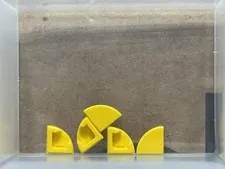 LEGO Parts - Yellow Tile, Round 1 x 1 Quarter - No 25269 - QTY 5