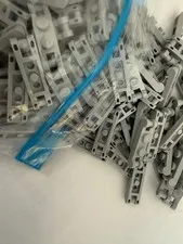 LEGO - NEW- #18649-LIGHT BLUISH GREY -PLATE MOD/ 1 X 2 W/ 2 HANDLES-25 PIECES