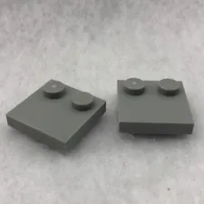 LEGO 33909 Light Bluish Gray Tile, Modified 2 x 2 with Studs on Edge (x2)