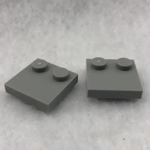 LEGO 33909 Light Bluish Gray Tile, Modified 2 x 2 with Studs on Edge (x2)