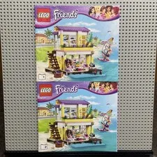 Lego Friends Stephanie's Beach House 41037 Instruction Manuals Only Book 1 &2 