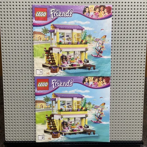 Lego Friends Stephanie's Beach House 41037 Instruction Manuals Only Book 1 &2 