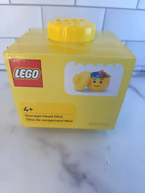 LEGO Storage Head Mini Boy 4" Yellow Organizer 2025 New Rare