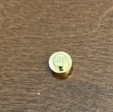 LEGO Chrome Gold 1x1 Plate Round Harry Potter Quidditch Practice Part