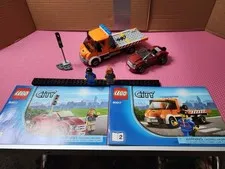 LEGO CITY: Flatbed Truck (60017) Complete Set With Mini Figures & Manuals