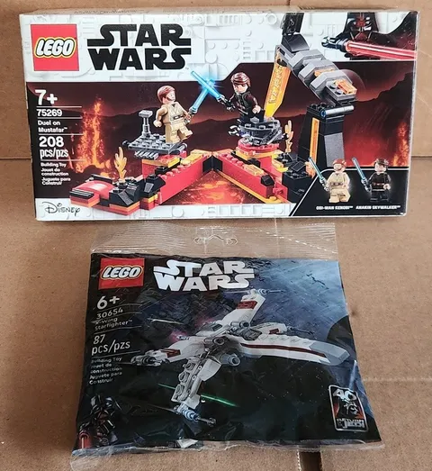 LEGO Star Wars Duel on Mustafar set 75269 + X-Wing Starfighter 30654 Both Sealed